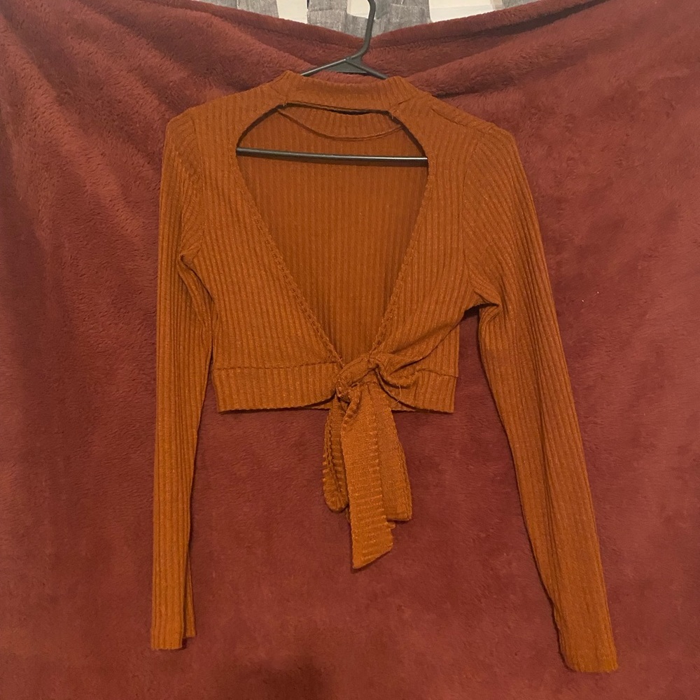 SHEIN open back sweater crop